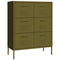 Lady Jillian -  Drawer Cabinet Olive Green 80x35x101,5 cm Steel